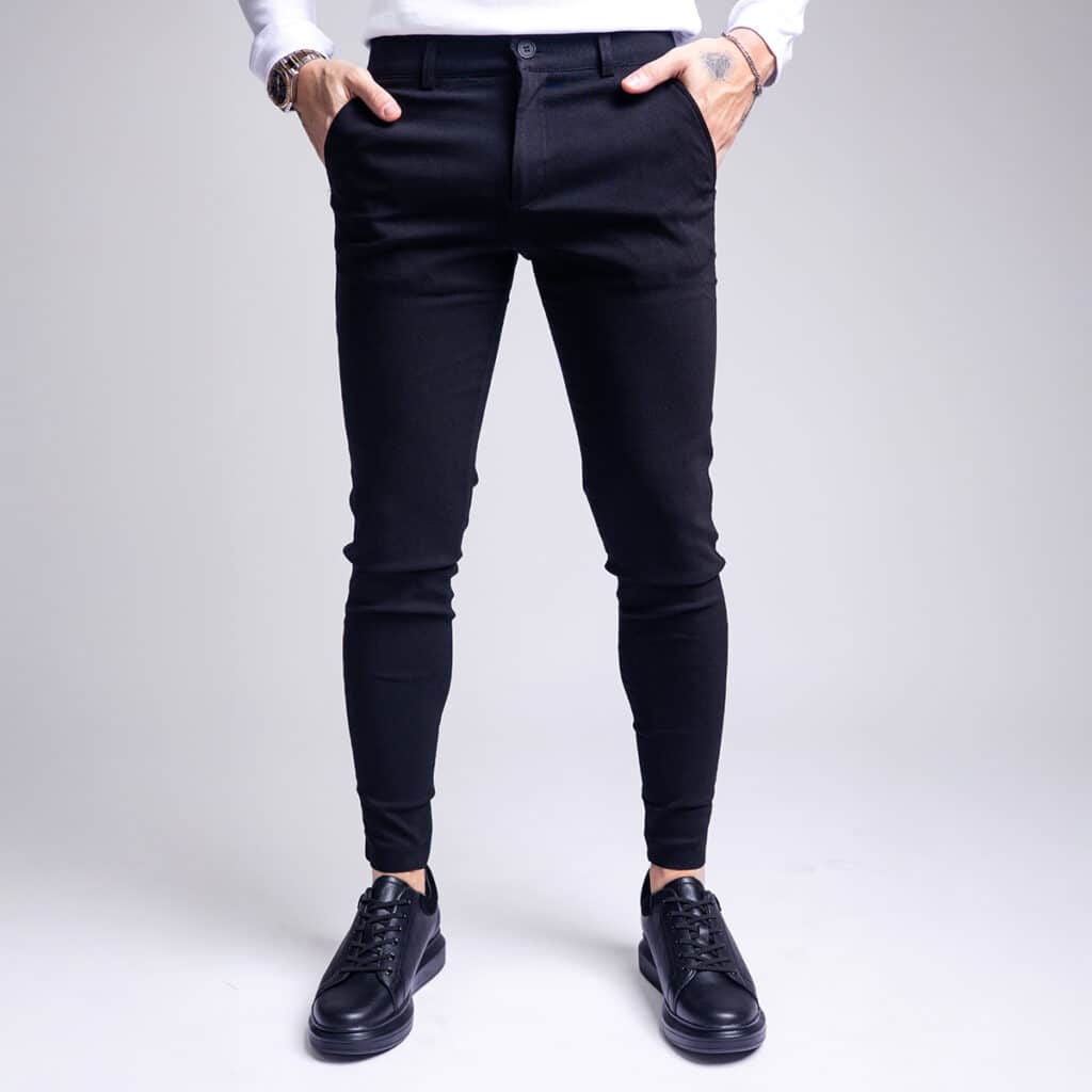 מכנס אלגנט סקיני לגבר דגם שחור