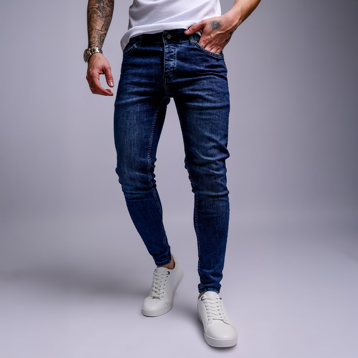 ג'ינס לגבר סקיני דגם בלו בייסיק