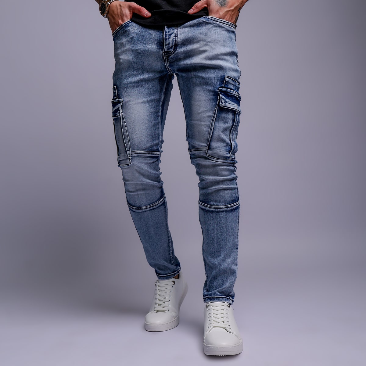 ג'ינס דגמ"ח לגבר סקיני דגם ווילי