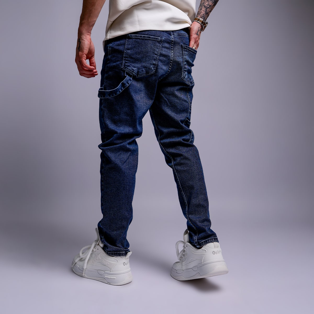 ג'ינס לגבר דגם בויפרנד רצועה בוני