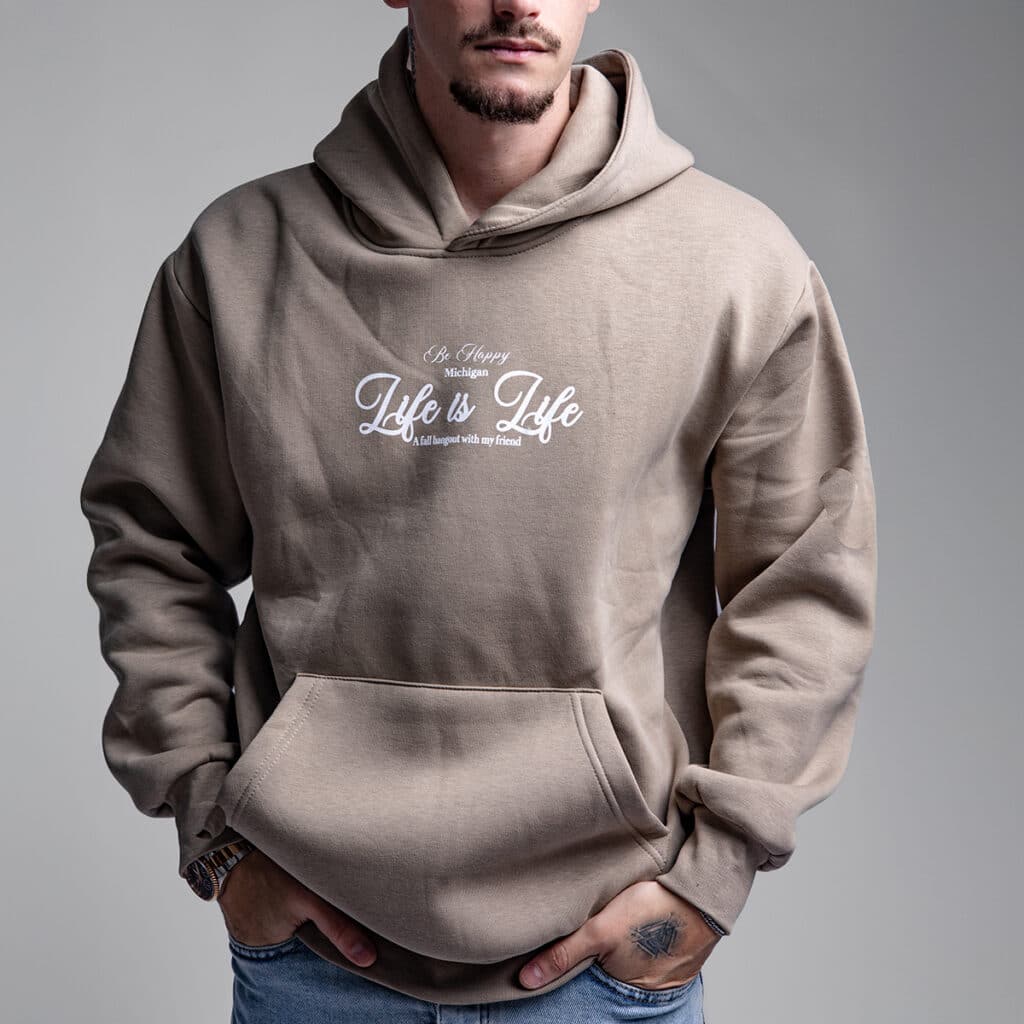 קפוצ'ון לגבר דגם לייף חום