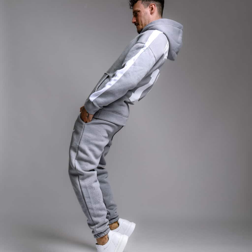 חליפת פוטר לגבר דגם מבריק10 אפור