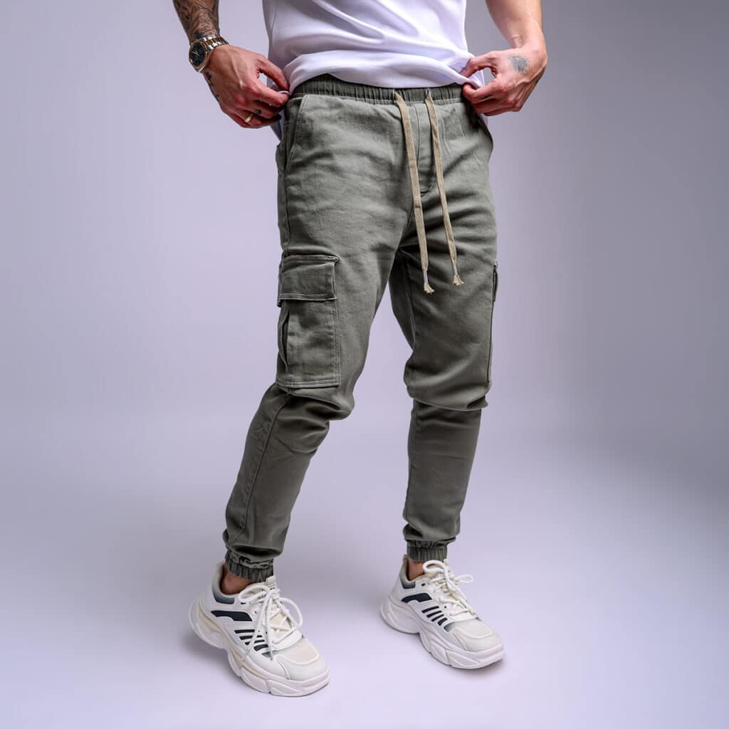 מכנס דגמח לגבר גומי במותן ובקרסול - דגם בלאן