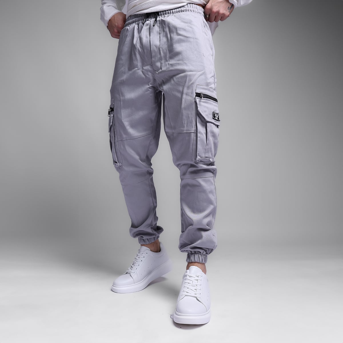 מכנס דגמ"ח לגבר דגם רולי אפור